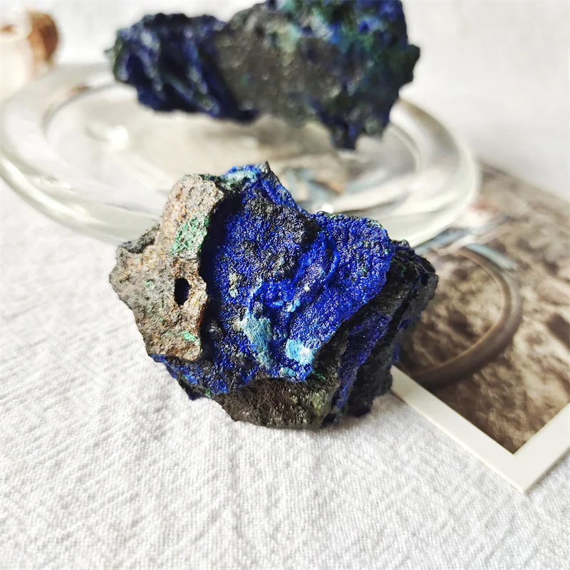 

Natural Stones Azurite Rough Raw Minerals Quartz Crystal Healing Gemstones Home Decoation