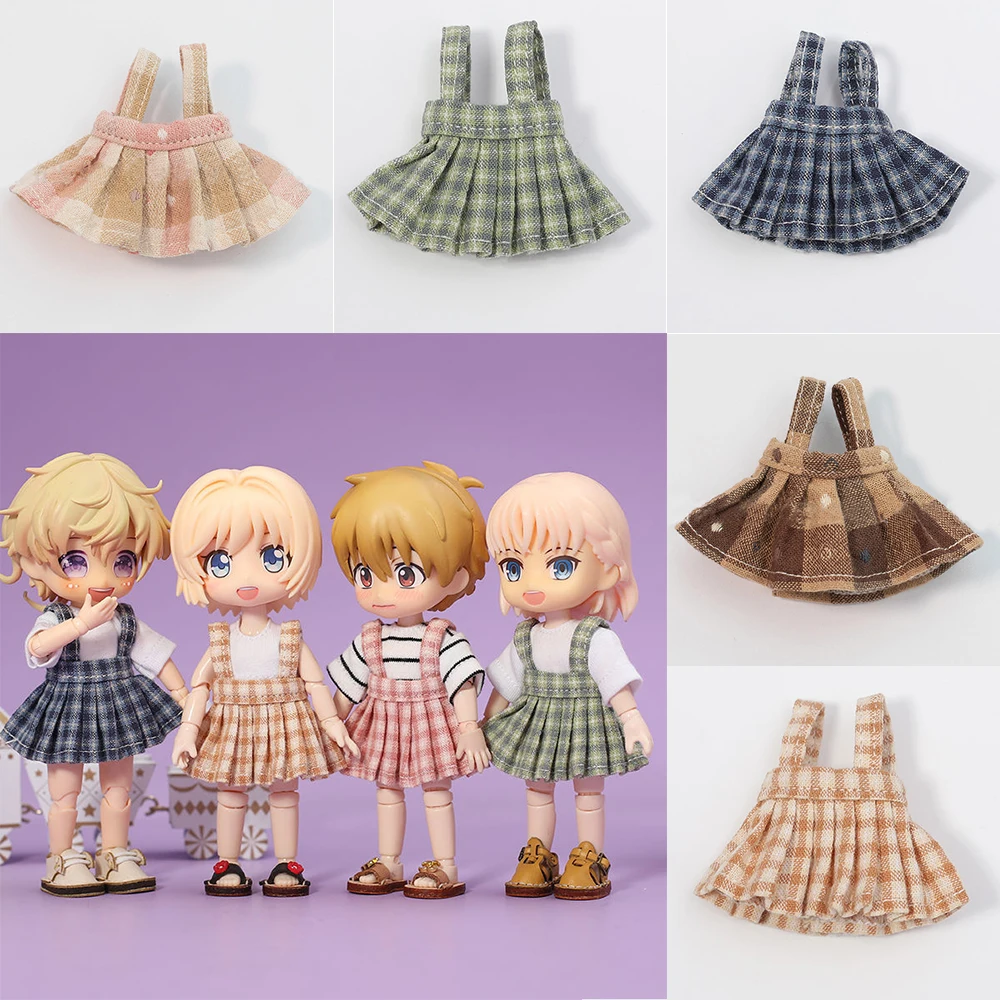 Ob11 Beautiful Dress Small Skirt Pleated Skirt Uniform Skirt Strap Skirt 12 Points Bjd Baby Dress For 1/12 Bjd Dolls, Gsc Body