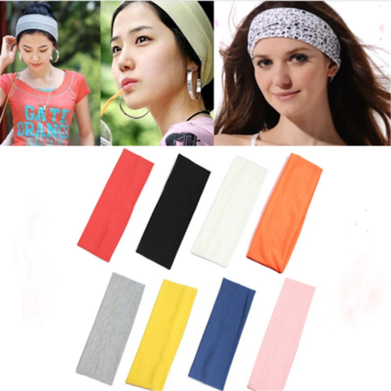 Sweatband Headband Elasticity Sweat Bands Stretch Head Hair Band Sports Safety Yoga Basketball Gym Sport for Men and Women