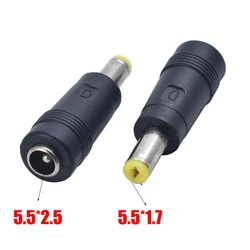 1pcs DC Power 5.5*2.5 Female to 5.5*1.7 Male Charger socket interface Adapter male plug Converter Connector for Laptop
