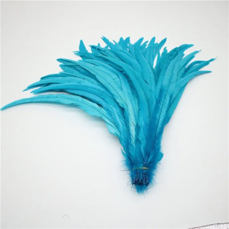 Plumes de queue de coq pour l'artisanat, 25-40cm, 10-16 pouces, maison de carnaval pour séparés eurs, porcelaine de bricolage, 50 pièces par lot