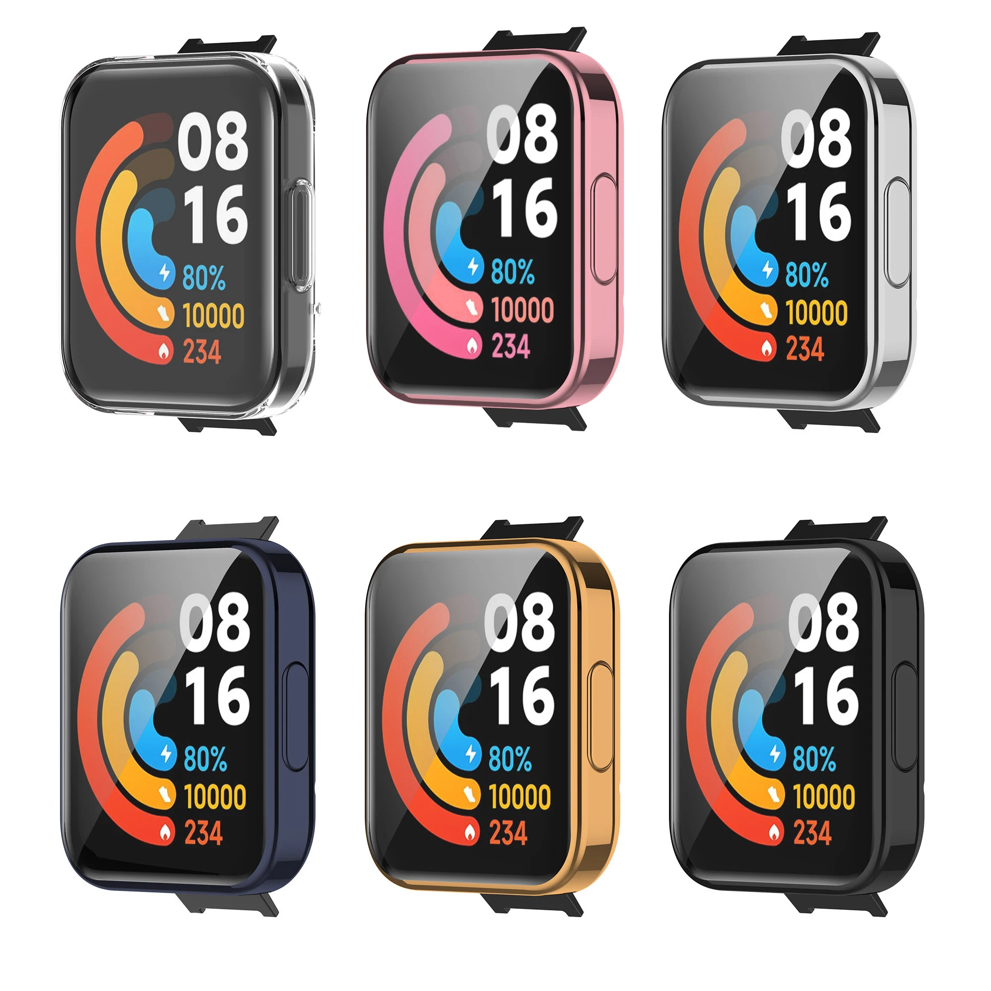 Protective CASE Hard PC Cover For Xiaomi Redmi Watch 2 Lite / Xiaomi Mi Watch Lite SmartWatch Full Screen Protector Shockproof