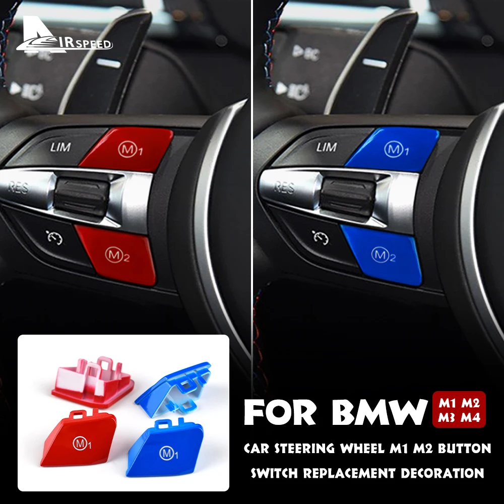 

AIRSPEED ABS Car Steering Wheel M1 M2 Auto Button Accessories For BMW M1 M2 M3 M4 F15 F16 F30 F34 Switch Trim Interior Styling