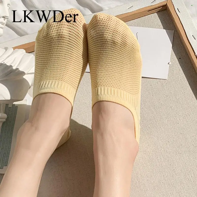 1 Nữ Thuyền Tất Nữ Sock Dép Cotton Chuyển Động Vô Hình Vớ Nữ Calcetines Thời Trang Thoải Mái Chống Trơn Trượt Lưới chắc Chắn