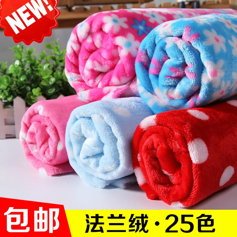 185cmx50cm Thickened Double-sided Printing Flannel Fabric DIY Clothing Blankets Pajamas Home Clothes Coral Fleece Plush Fabric