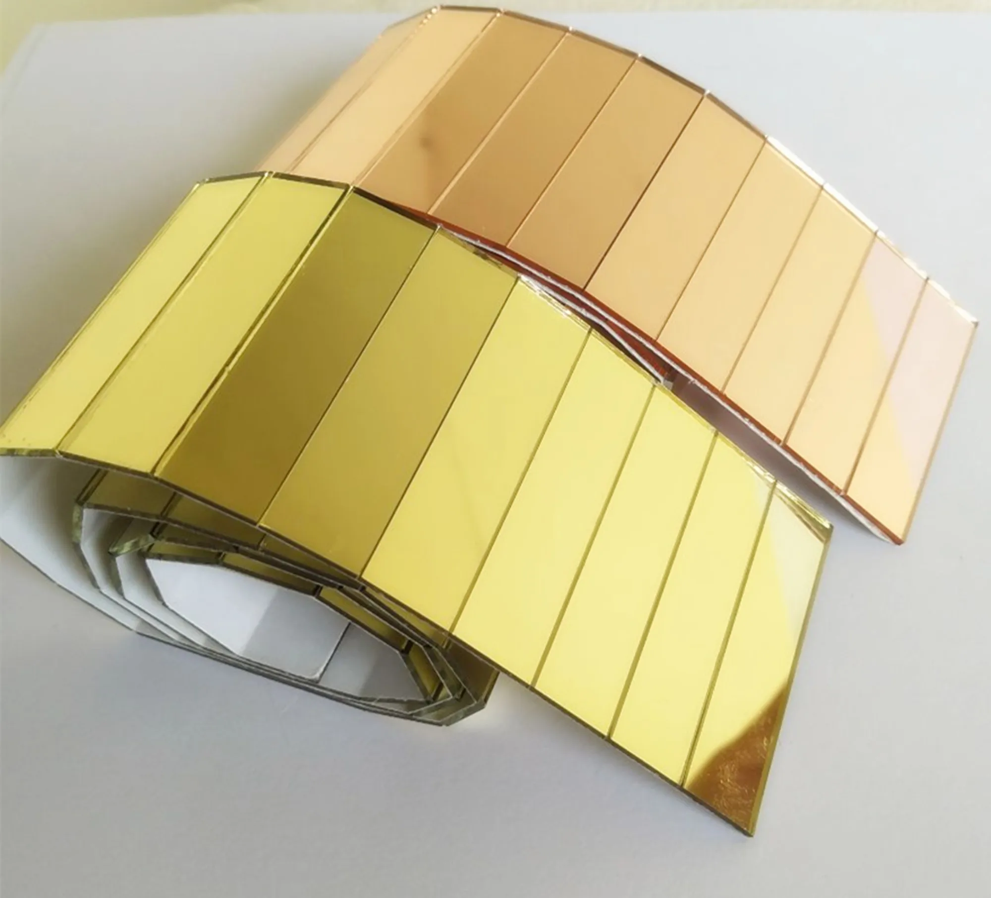 Glass Mirror Roll Mosaic ,Rectangular Mirror Mosaic,Yellow Gold Glass Mirror Title , Rose Gold Glass Mirror Title