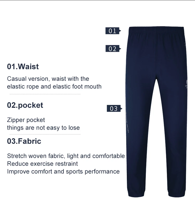 KELME Sweatpants Men Sports Joggers Quick Drying Breathable Jogging Pants Training Running Sports Trousers Sportwear 3991532