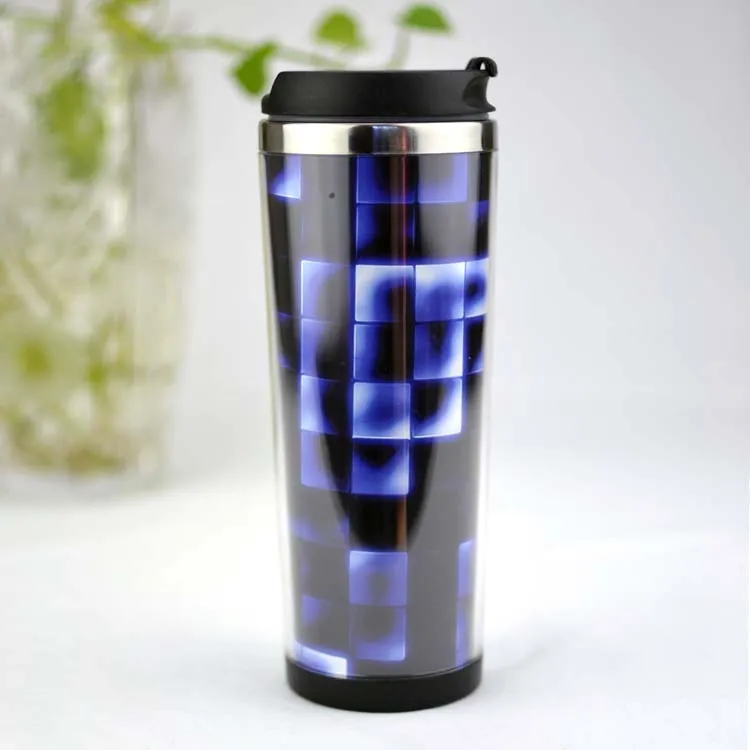 Free Shiping Sell  PixMug - Photo Travel Mug - The Mug That\'s A Picture Frame - DIY - Insert your own photos or designs