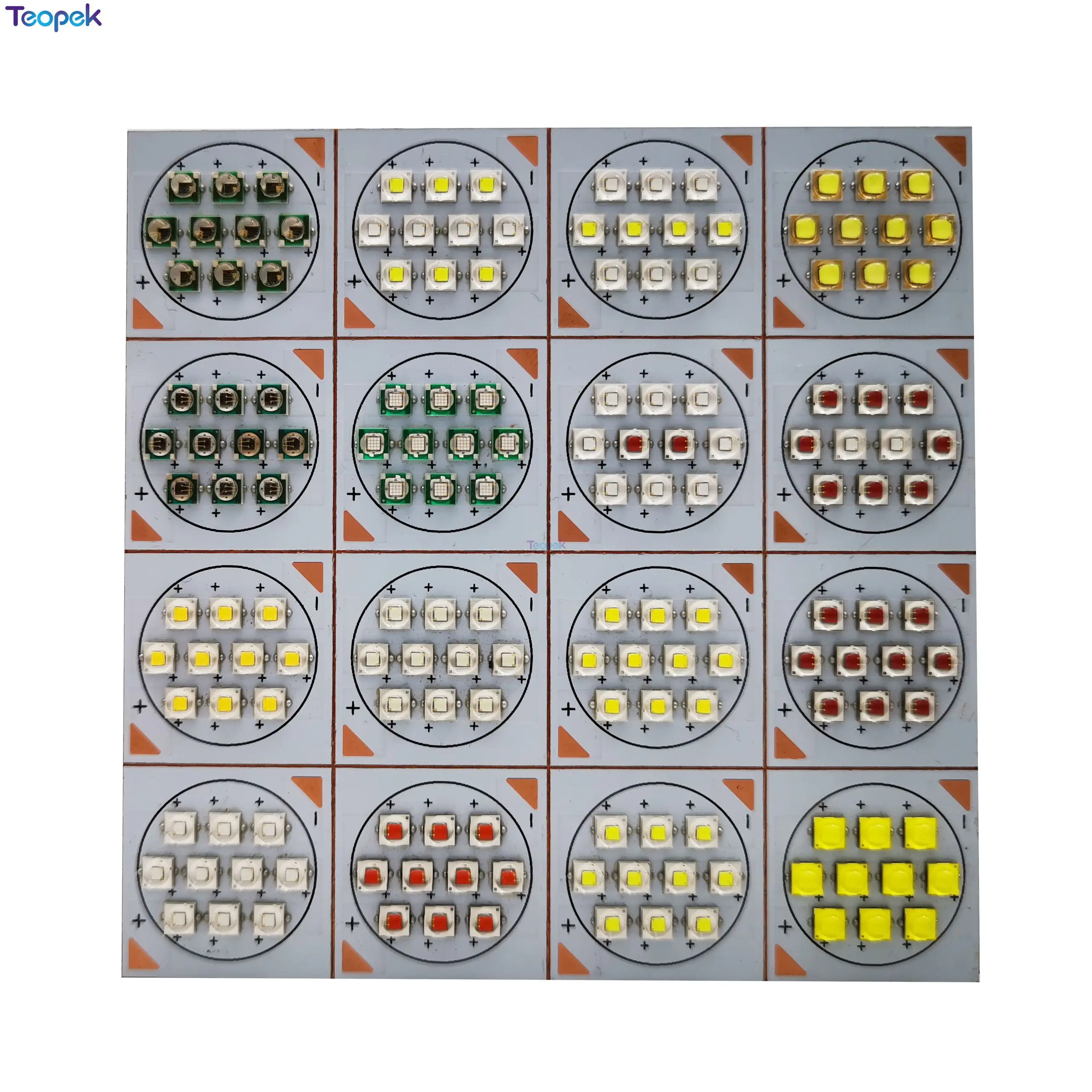 10pcs 24*24*1.6MM COB Led Copper PCB Board Led Heatsink Thermal Separation COB Led Base For Cree 10D XPE XTE XPG 3535 LED DIY