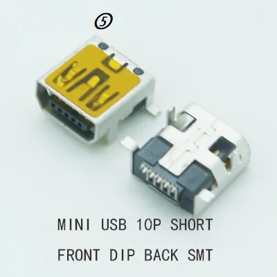 10PCS Mini USB Connector 10PIN Female Socket For Phone Tail Charging USB Jack SMT DIP SInk Board Type