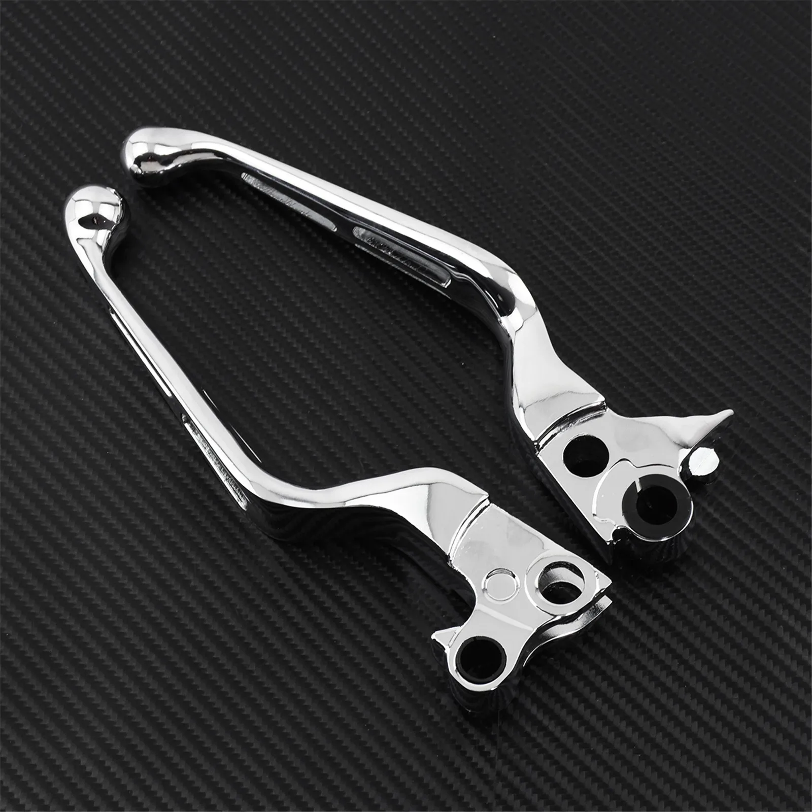 Motorcycle Brake Clutch Levers Black/Chrome For Harley Dyna Super Glide Softail FXSB Sportster XL1200 883 Touring Street Glide