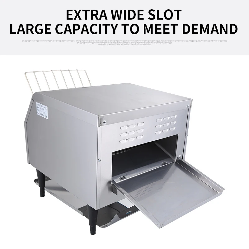 محمصة خبز من سلسلة 220 فولت لمحمصة الفندق 2050 واط محمصة أوتوماتيكية من النوع الزاحف مع جسم من الفولاذ المقاوم للصدأ