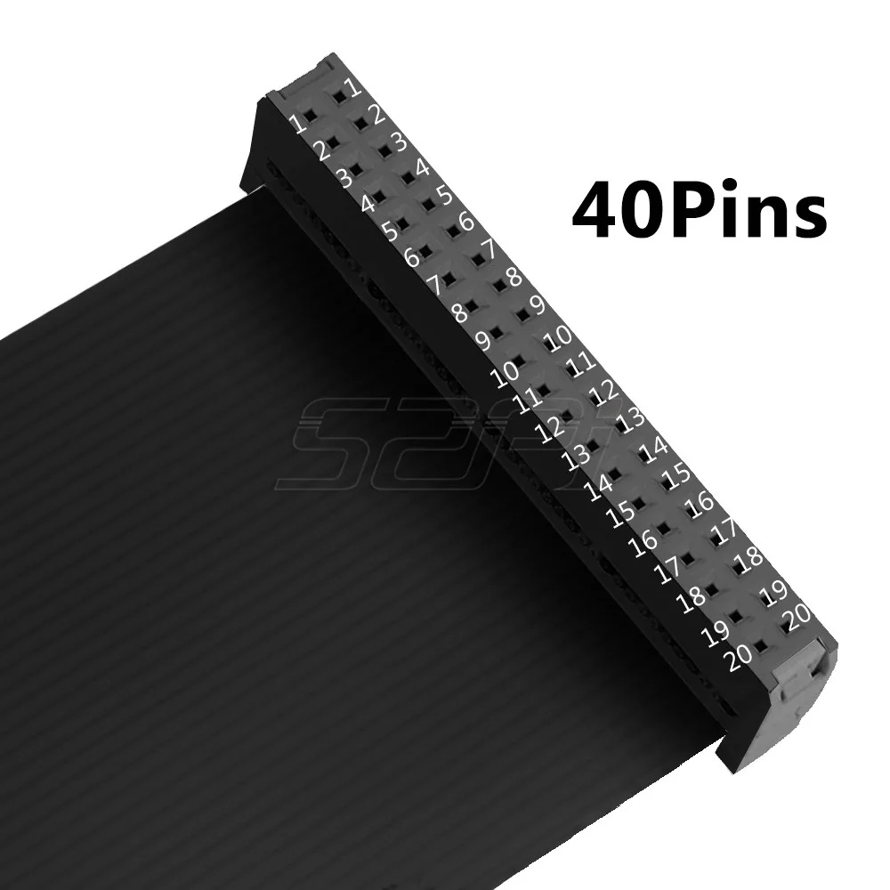 52Pi 3pcs 19cm 40 Pins 40Pin Way GPIO Black Cable DIY For Raspberry Pi Model B / Model B+ / 2 / 3 Model B / 4B