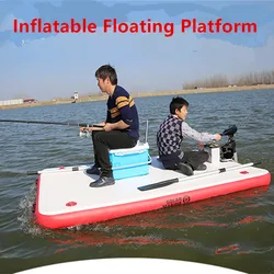 Solar Marine Portable Water Inflatable Floating Platform, Portable Fishing Boats, Air Cushion, Magic Carpet, Flat Boat Folding
