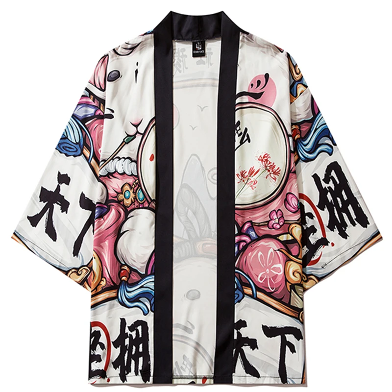 Chinese Style Anime Kimono Pants Set Cardigan Cosplay Shirt Blouse for Women Yukata Summer Beach Haori Japanese Clothes