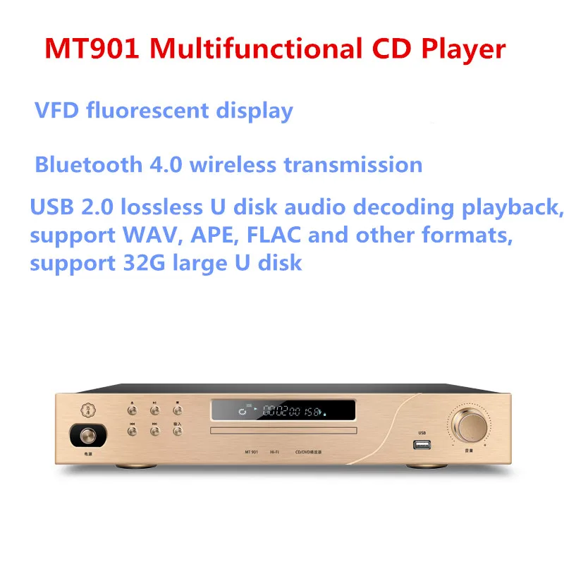 MT901 professional CD player hifi bluetooth home lossless music player coaxial fiber USB lossless decoding HDMI AV video output