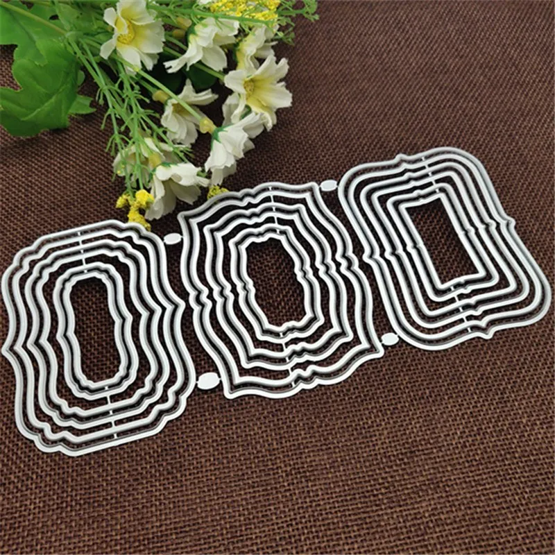 3pcs label frame set Metal Cutting Die Stencils for DIY Scrapbooking Album Decorative Embossing Handmade Paper Cards Gift