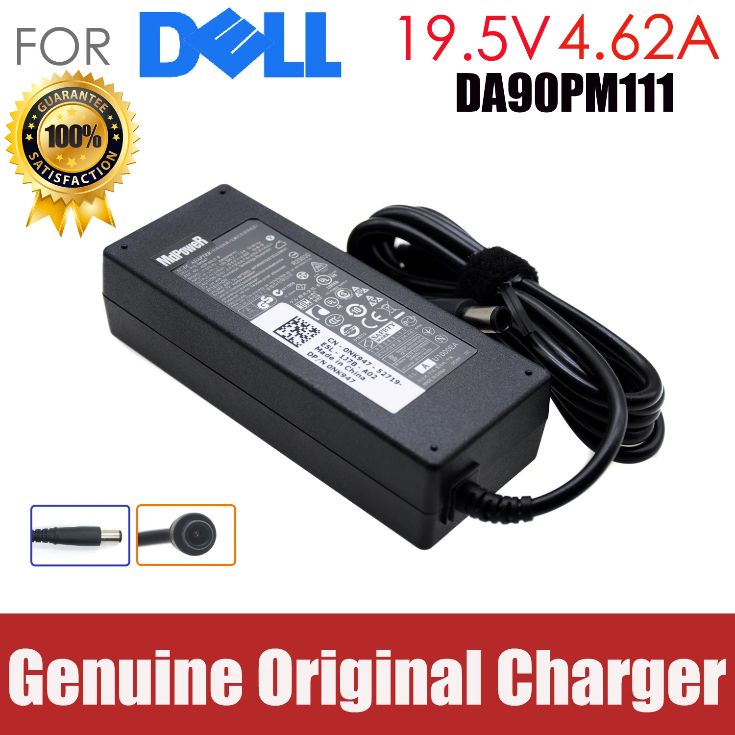 

Original 19.5V 4.62A 90W For DELL M431R-5435 M5010 M501R M5030 M5110 M531R-5535 N4010 laptop supply AC adapter charger