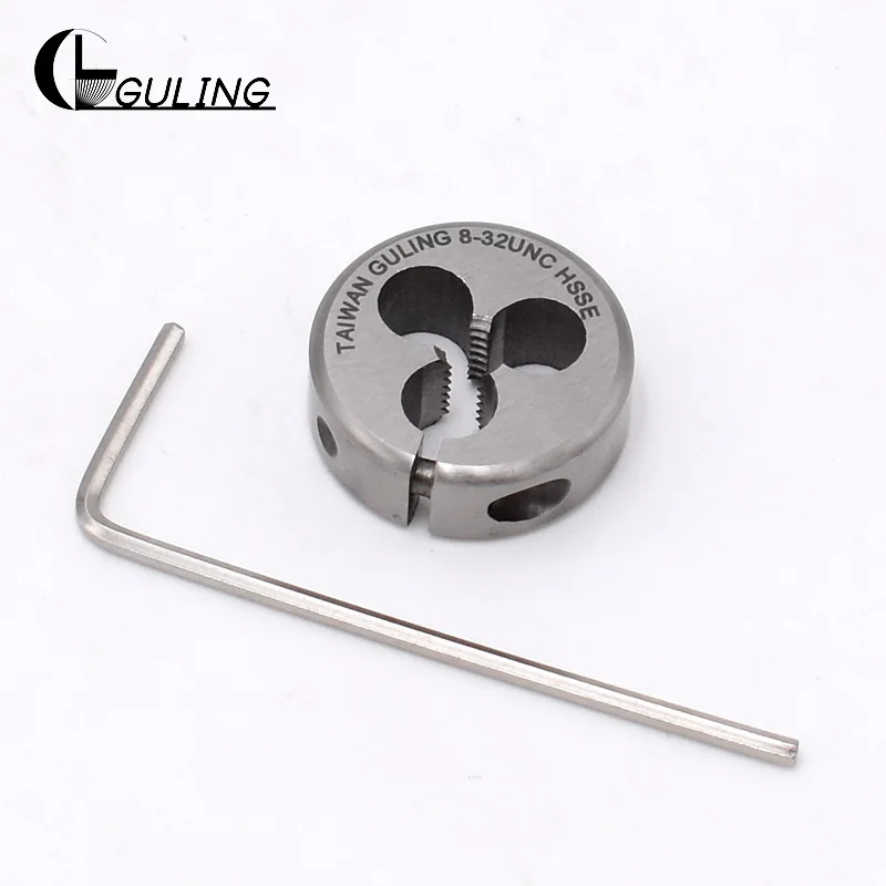 HSSE Round Dies UNF UNC UNS UNEF 0-80 1-72 2-64 3-56 4-48 5-44 6-40 8-36 10-28 12-28 Unified Fine Thread Adjustable die 1/4 5/16