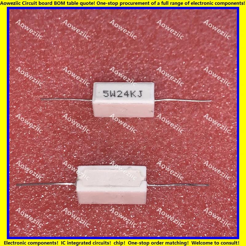 10Pcs RX27-1 SQP Horizontal Cement Resistance 5W24K 5W24000ohm 5W24KJ 5W24000RJ Ceramic Resistance Precision 5% Power Resistance