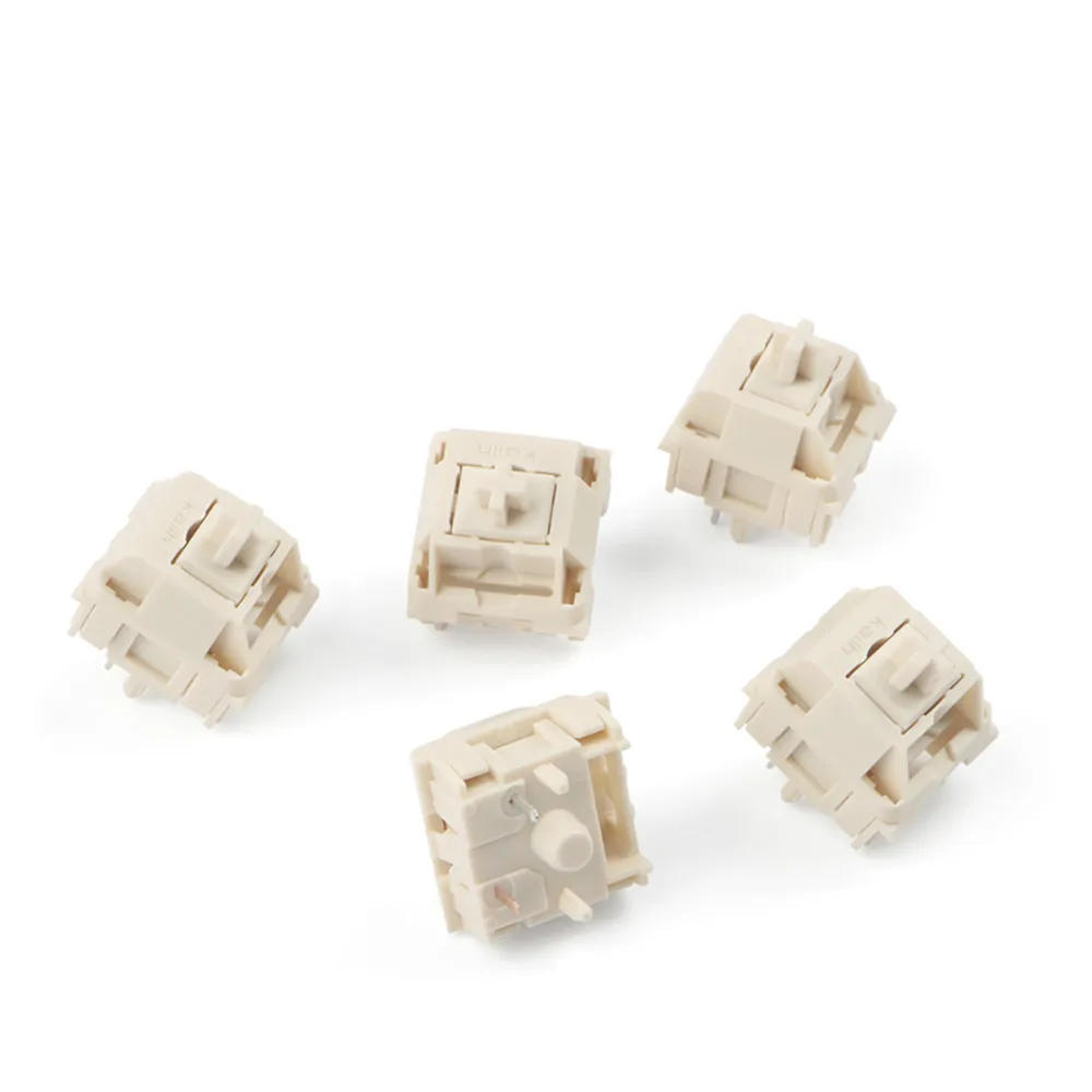 NovelKeys Switches X Kailh Cream Switch 4pin 5pin RGB SMD Linear 55g Force For Backlit Mechanical Keyboard