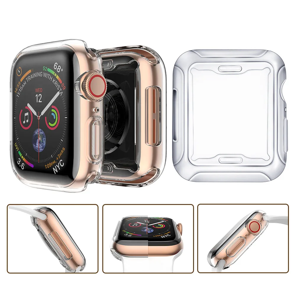 Dây Đeo Đồng Hồ Apple 4th Ban Nhạc Dành Cho Đồng Hồ Thông Minh Apple Watch 4th 2021 Dây TPU Mềm Mại Bảo Vệ Full Màn Hình dịch Vụ Tốt Nhất