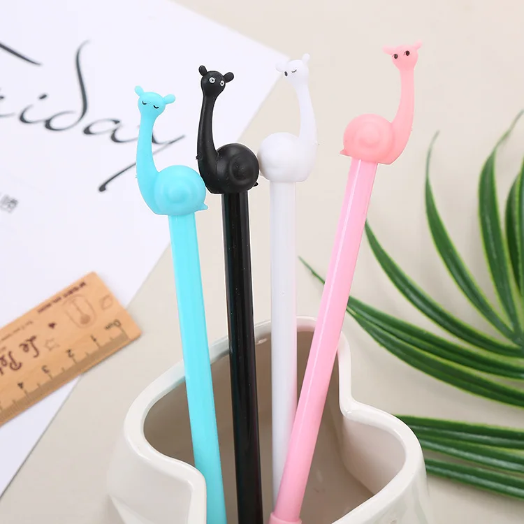 

24 pcs Cute student exam with gel pen cartoon learning office creative stationery snail cute stationary