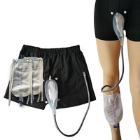 Male Female  Urinal Bag Medical  Leg Bag Silicone with Catheter Reusable Urinal Detachable Funnel Upgrade Incontinence