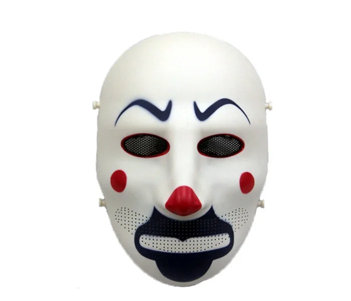 Máscara de Paintball de Payday, disfraz de payaso y calavera táctica, máscara de Cosplay para fiesta de Halloween, máscaras de juego de guerra