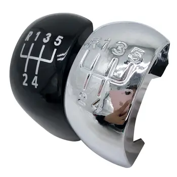 Černá chromovaná řadicí páka, páka s kuličkou, pero, odznak, horní kryt pro Škoda Octavia MK2 II (04-08) II FL (08-11) 6 nejlepší prodej řadicí hlavice Škoda Octavia VRS - №2