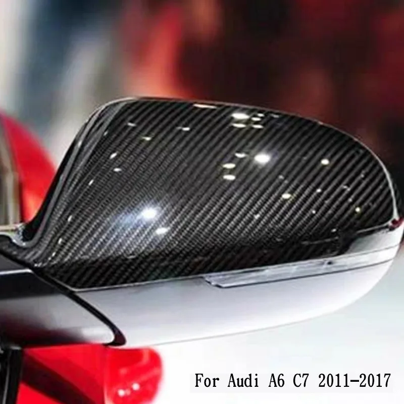 

Для Audi S6 A6 A7 C7 C8 2011-2021 Защитная крышка бокового зеркала из настоящего углеродного волокна Автомобильные аксессуары (запасные части)