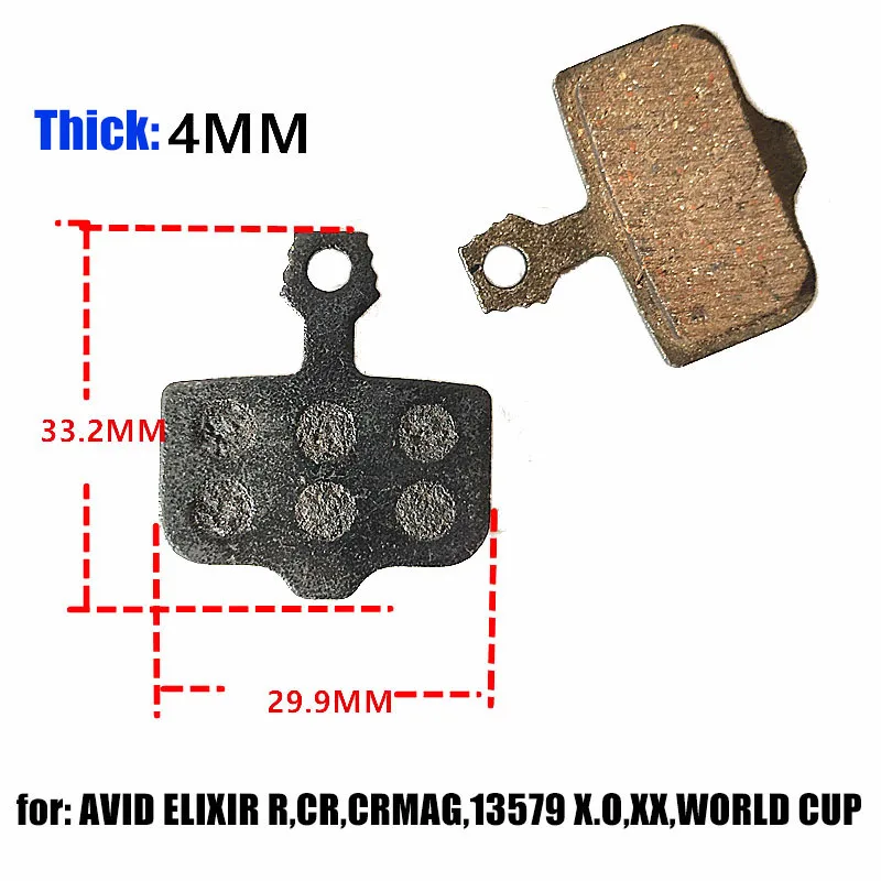 Bicycle Bike Disc Brake Pads Semi-Metallic Cycling Brake Pad for SHIMANO SRAM HAYES AVID Magura Formula