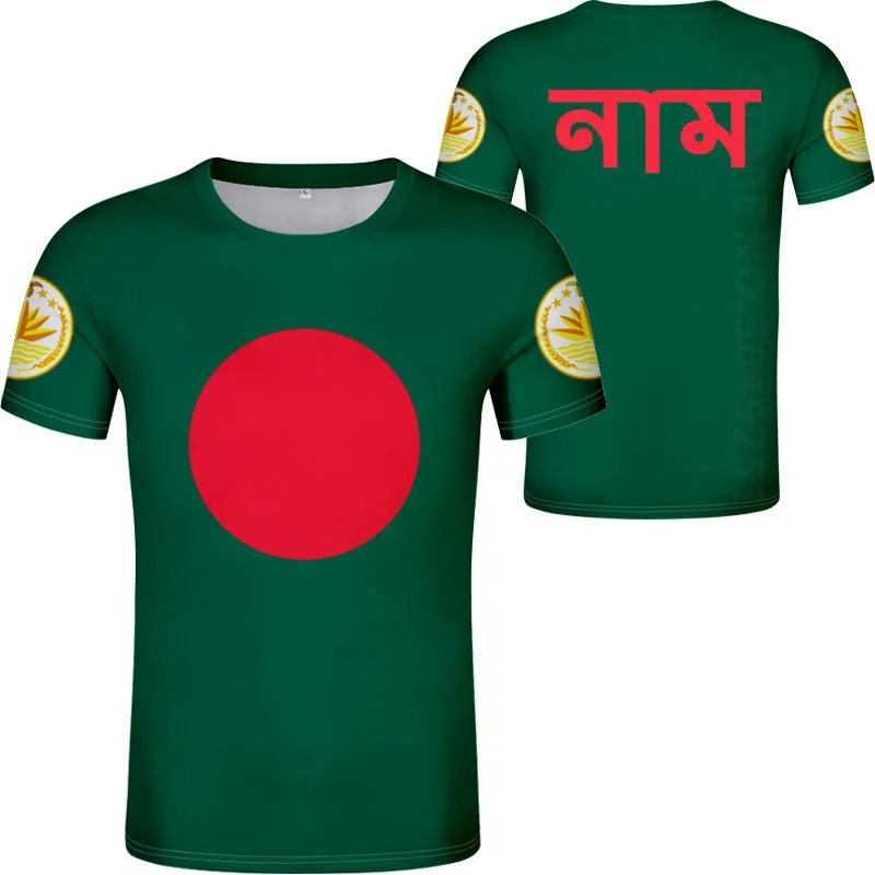 

Bgd BANGLADESH T Shirt Country College T-shirt Diy Bd Bengali Nation Flag Clothes Black Print Free Custom Made Jersey Casual