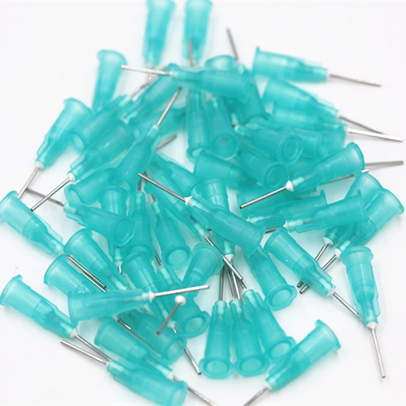 100pcs 21G Precision passivated S.S. Dispense Tip with PP Safetylok hub, 0.5