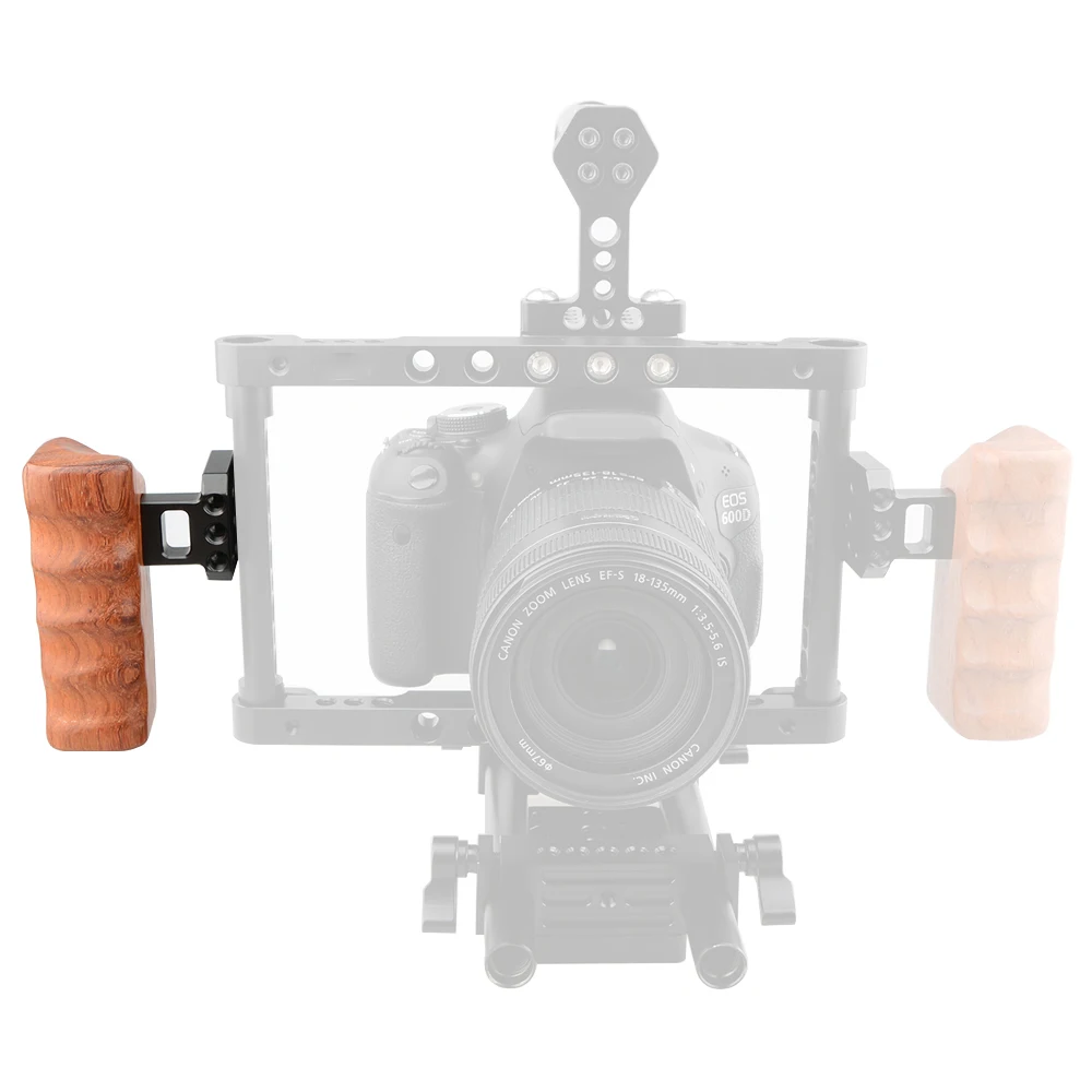 Kayulin Right Wooden Handle Grip for Universal Camera Cage On The Side DSLR Camera Handle