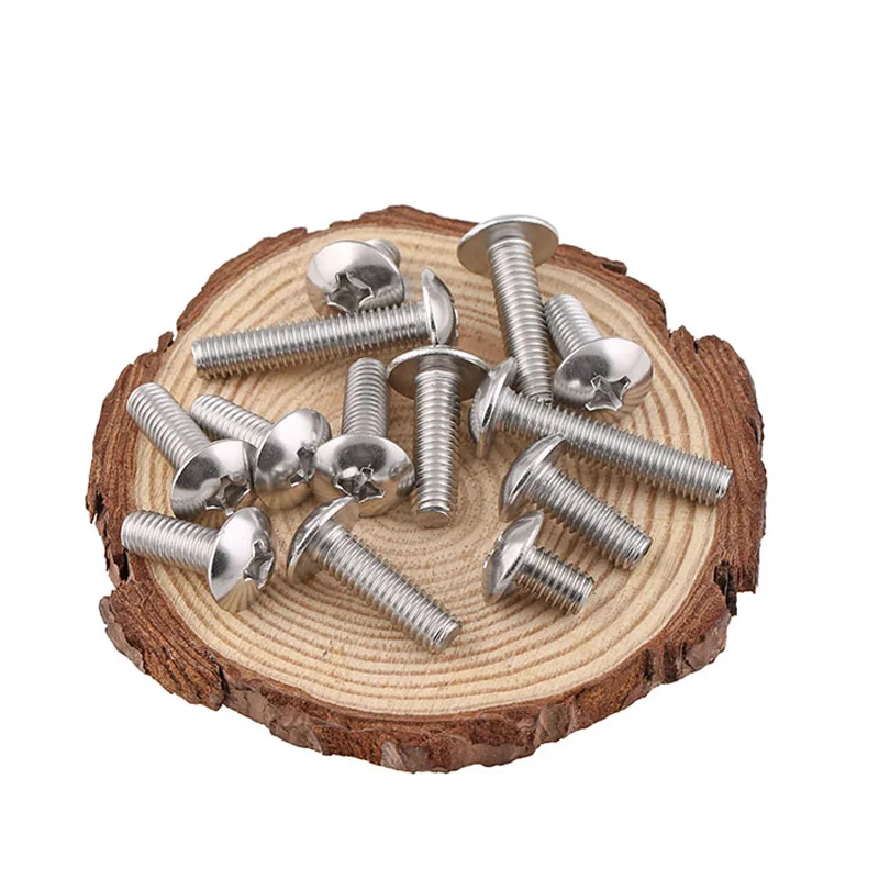 316 Stainless Steel Phillips Truss Head Large Flat Screw Cross Round Head Bolts M3 M4 M5 M6
