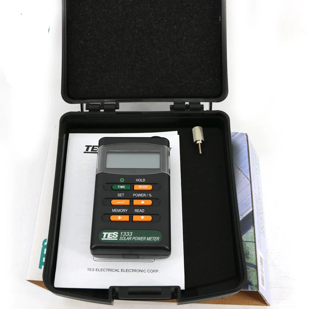 TES-1333 Solar Power Meter with User Calibration Factor Setting Function