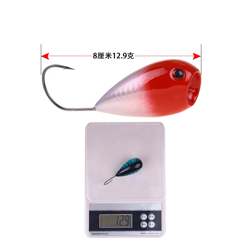 1Pcs/lot Popper Fishing Lure Crankbaits 8cm 13g Artificial Baits Croatian EGG Floating Hard Bait with Single Hook