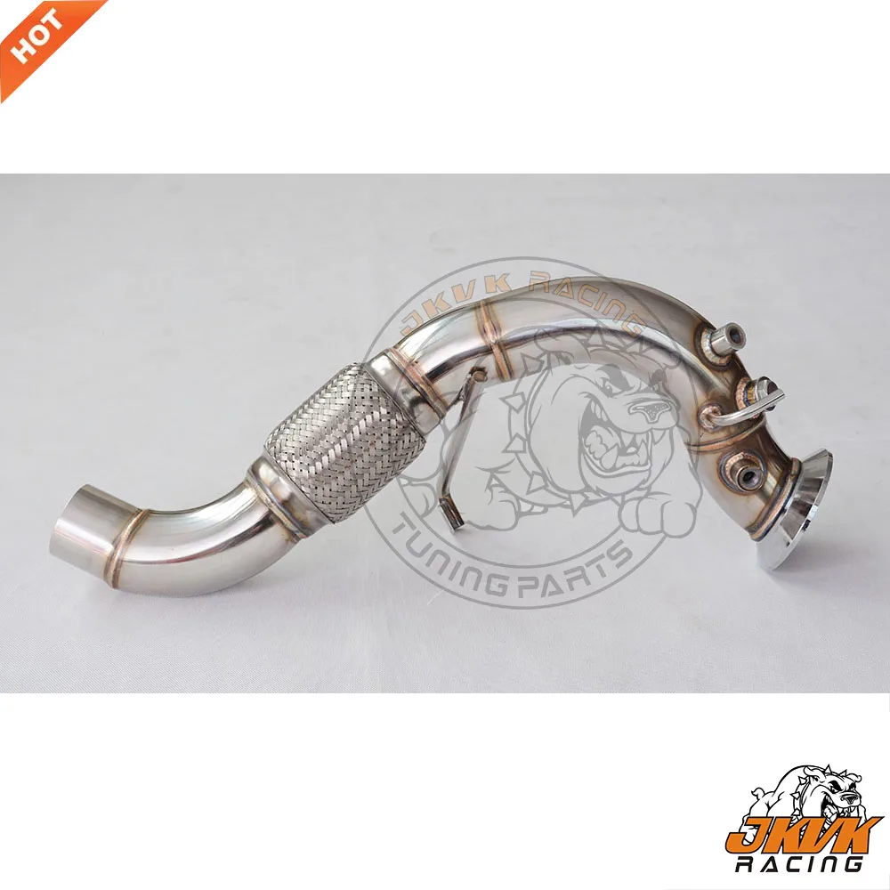 JKVK RACING 2.5'' Decat Stainless Steel Exhaust Downpipe For E60 E90 E91 E92 Diesel M57N2 DEF 535D 330D 335D X3 X5 X6 Version