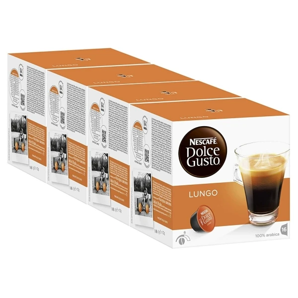 DOLCE GUSTO-Lot de 4 boîtes, lungo