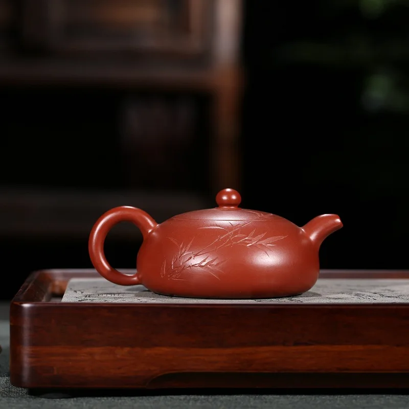 Yixing recommended vivi all hand undressed ore dahongpao and sketch POTS painted suit household kung fu tea set