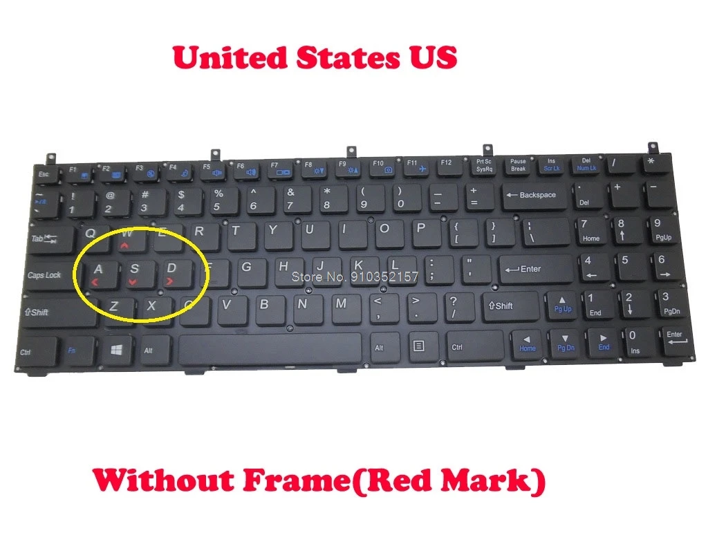 

English Keyboard For CLEVO P270WN M9800 MP-08J43US-4302 6-80-X5100-010-1 6-79-P270WM0K-010-A MP-08J43US-4304W 6-80-P15S0-010-1