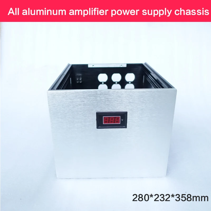 

DIY All-aluminum Power Amplifier Chassis Power Supply Case Transformer Shell Audio Box Multi-purpose Enclosure 280*232*358mm