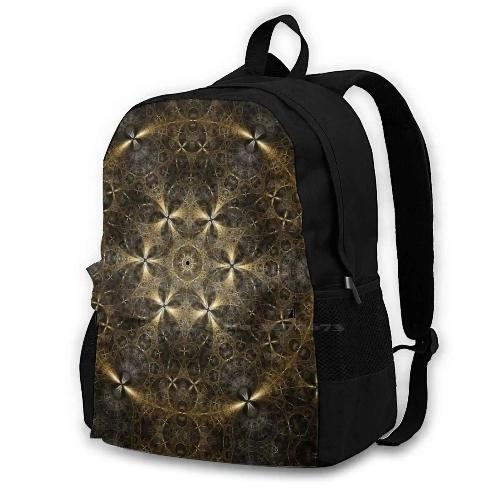 Arachne'S Ring School Bag Big Capacity Backpack Laptop Fractal Science Kit Fractal Art Algorithmic Art Generative Art Computer