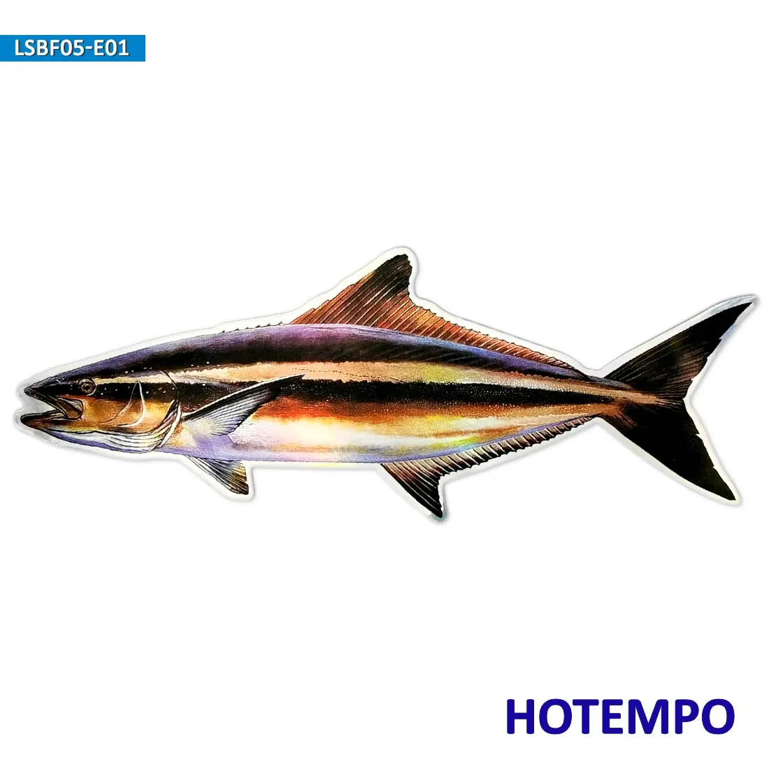 20cm Laser Cobia Bass Perch Big Size Sea Fish Waterproof Sticker for Fisherman Go Fishing Boats Luggage Motorcycle Car Stickers