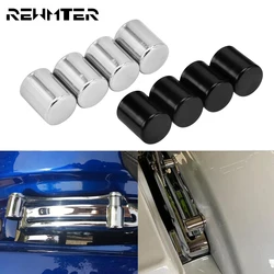 Kit de couverture de Point de matériel d'amarrage de moto noir/Chrome pour Harley Touring Electra Glide Softail Deuce Dyna Sportster XL 4 pièces