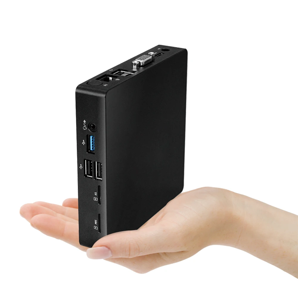 Fanless mini PC J1900 support Msata SSD USB 3.0 Dual video output 4G SIM option 1000M LAN Q19C desktop portable pc desktop