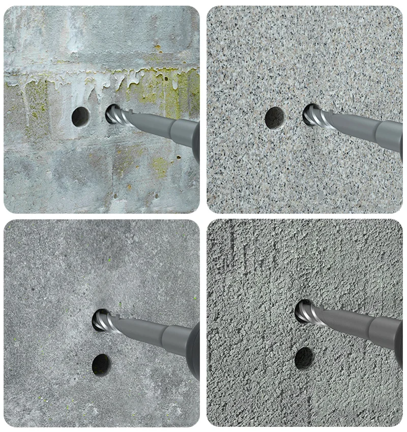 Versery 1 Stück SDS Plus 5-16mm Elektro-Bohrer für Hammerbohrmaschine 160mm Kreuzform Legierung für Mauerwerk Beton Stein – Detail 2