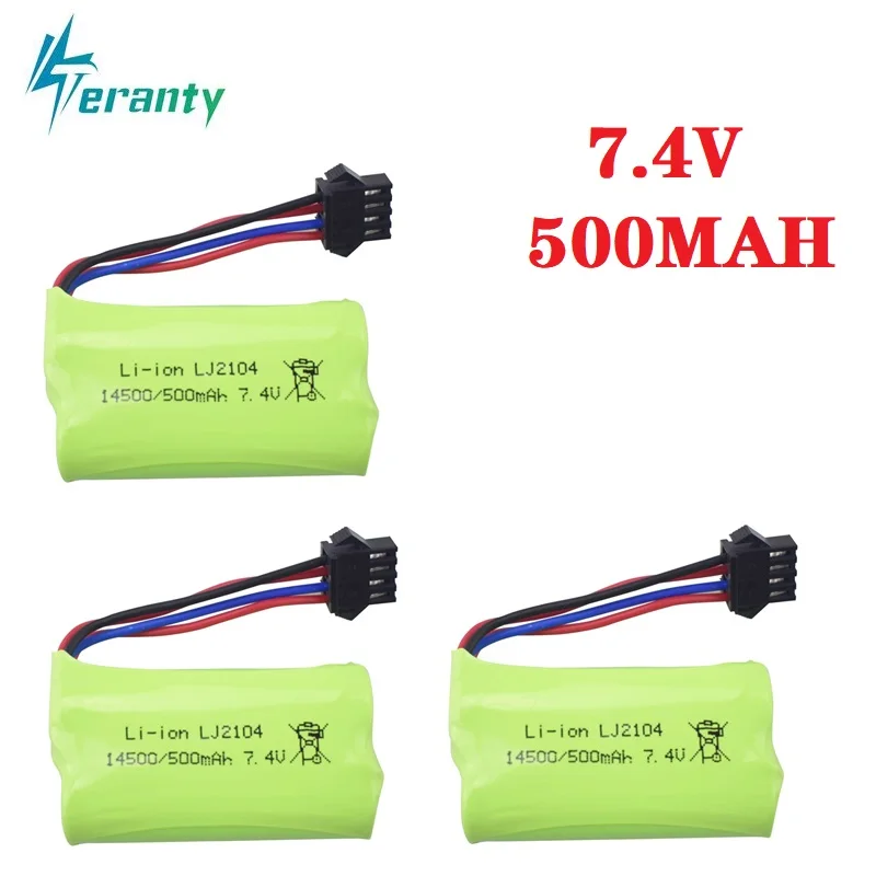 7.4V 500mAh Lithium Battery For EC16 remote control Spare Battery Model Car Model High-Rate Li-Po Battery