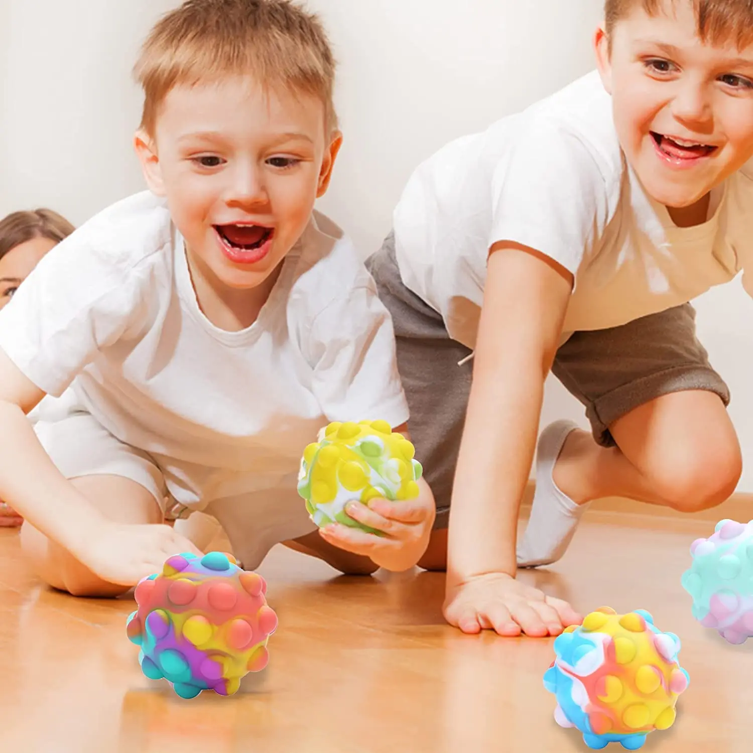 Stylish 3D Pop Pinch Ball Silicone Push It Bubble Balls Anti-stress Vent Toys for Kids Adults Gifts 6